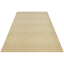 NORTHRUGS Teppich »Raute«, Rechteckig, Rauten Design, Robust, Pflegeleicht, Flachgewebe
