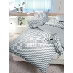 Janine Wendebettwäsche »modernclassic 3912 In Mako Satin Qualität, 100% Baumwolle, Bett- Und Kopfkissenbezug Mit Reißverschluss, Sommerbettwäsche, Ganzjährig Einsetzbar«, (3 Tlg.)