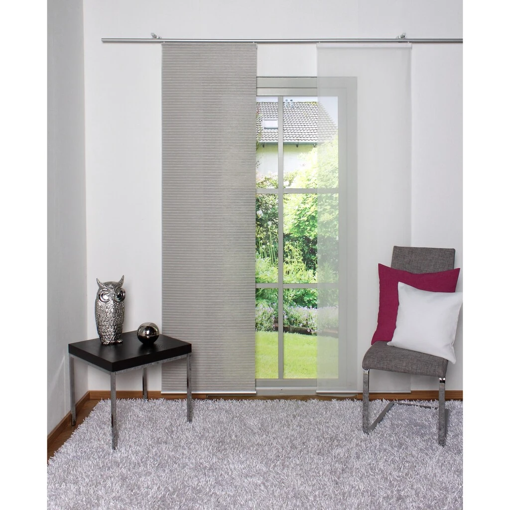 HOME WOHNIDEEN Schiebegardine »JACOB«, (1 St.), HxB: 245x60, Inkl. Befestigungszubehör