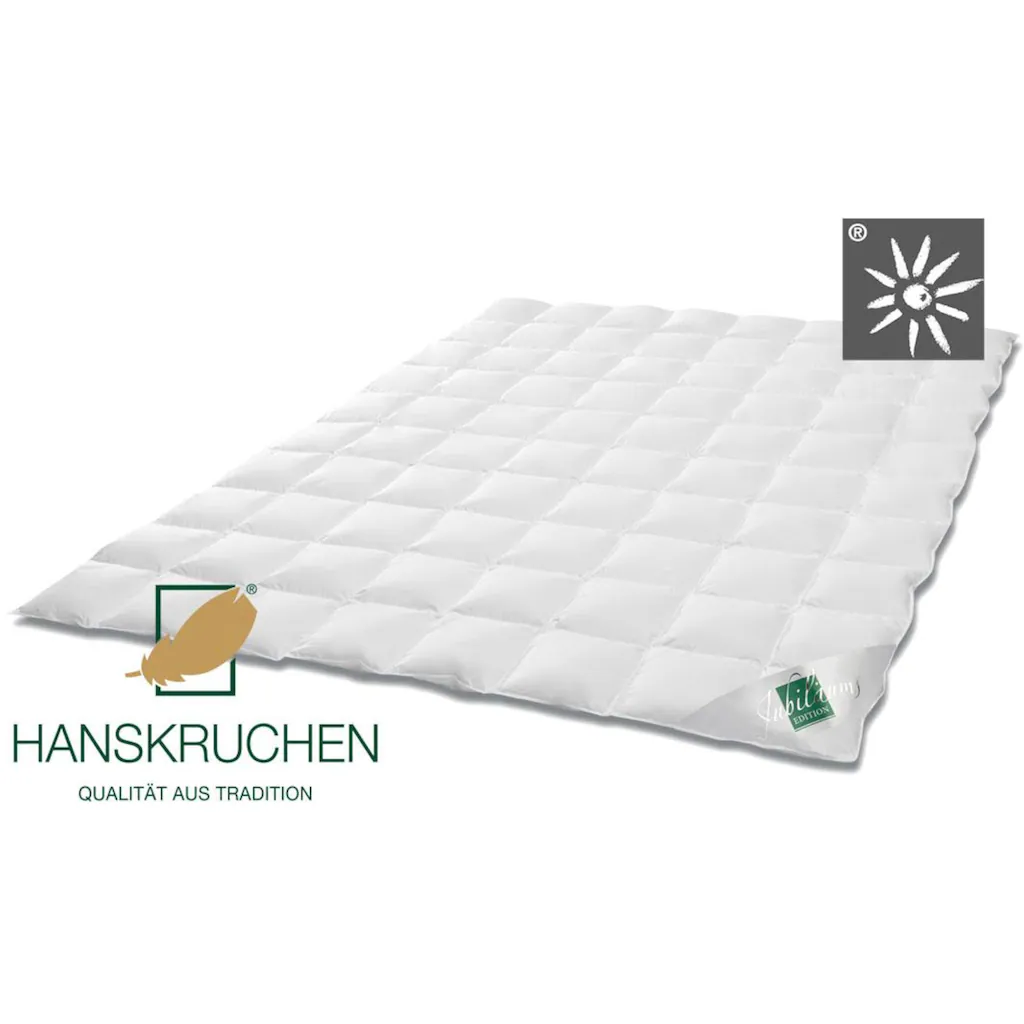 HANSKRUCHEN Daunenbettdecke »Jubiläums EDITION«, Extraleicht, Füllung 90% Daunen, 10% Federn, (1 St.), Durch Das Institut Wessling Mit Dem Siegel Grüne Gans® Ausgezeichnet!* – Bild 2