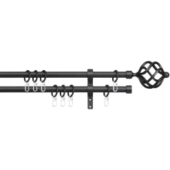 Indeko Gardinenstange »Arezzo«, 2 Läufig-läufig, Fixmaß