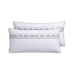 Älgdröm Älgdröm Federkopfkissen »Forsakar«, Füllung: 100% Federn, Bezug: Baumwolle, (2 St.), Mit Skandinavischem Stil Durch Elch-Aufdruck!