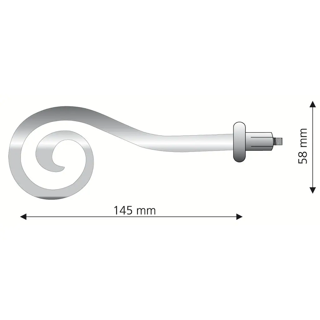 Liedeco Gardinenstangen-Endstück »Endstück, Endknopf Spirale "Esperanca" Für 16 Mm Stangen«, (2 St.), Endstück, Endknopf – Bild 3