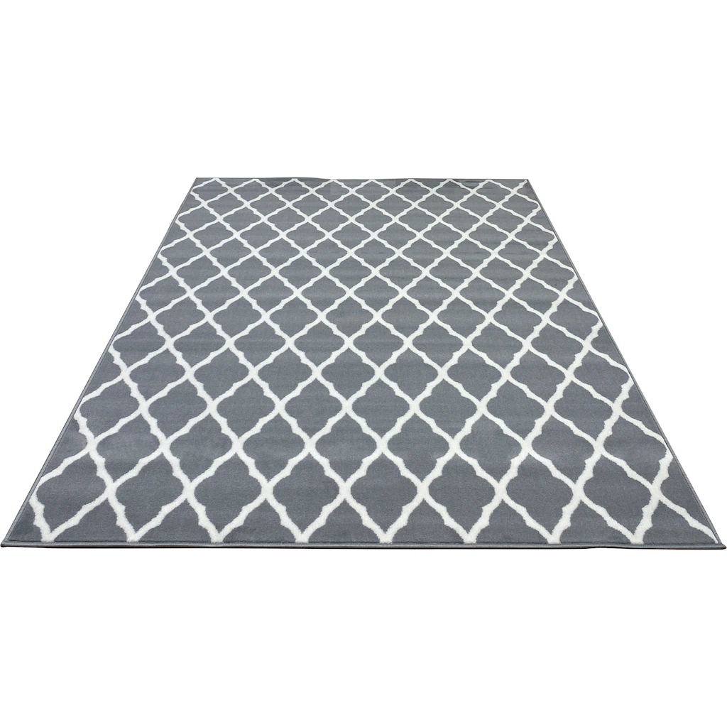 Leonique Teppich »Elliota«, Rechteckig, Grafisches Rauten-Design, Modern, Kurzflor-Teppich