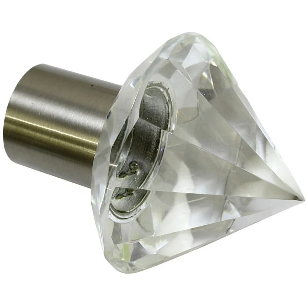 GARDINIA Gardinenstangen-Endstück »Endstück Edition Facette Spitze«, (2 St.), Serie Einzelprogramm Chicago Ø 20 Mm