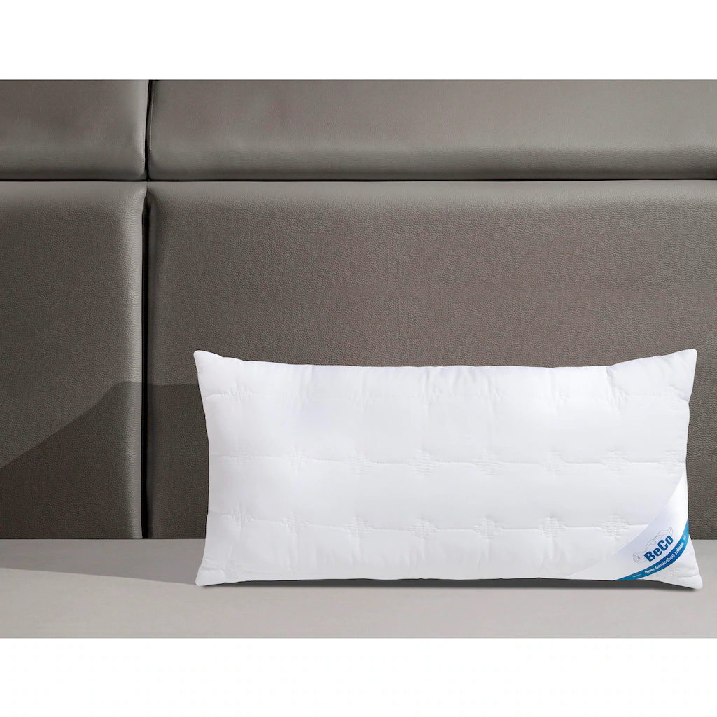 Beco Synthetikkopfkissen »Double DeLuxe«, Bezug: Microfaser-Lyocell-Feingewebe, (1 St.) – Bild 2