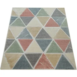 Paco Home Teppich »Stilo 860«, Rechteckig, Kurzflor, 3D-Patchwork Design, In- Und Outdoor Geeignet, Wohnzimmer