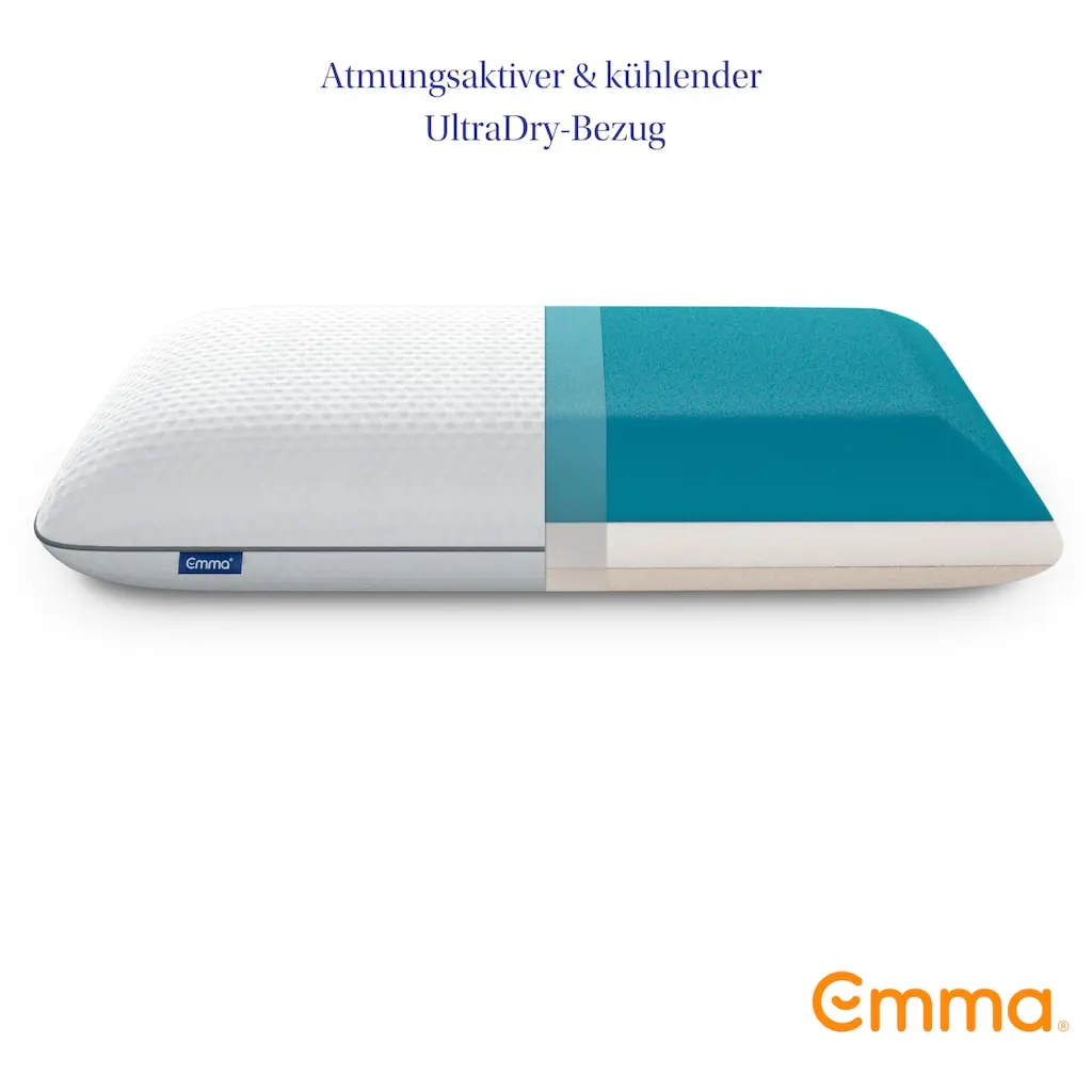 Emma Nackenstützkissen »Emma Nackenstützkissen«, Füllung: Hypergelschaum, Softschaum & Viscoschaum, Bezug: Polyester & Elasthan, (1 St.), Wendbar Und Individuell Anpassbar! – Bild 3