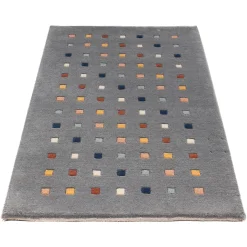 Morgenland Wollteppich »Nepal - 140 X 70 Cm - Grau«, Rechteckig, Wohnzimmer, Handgeknüpft, Einzelstück Mit Zertifikat