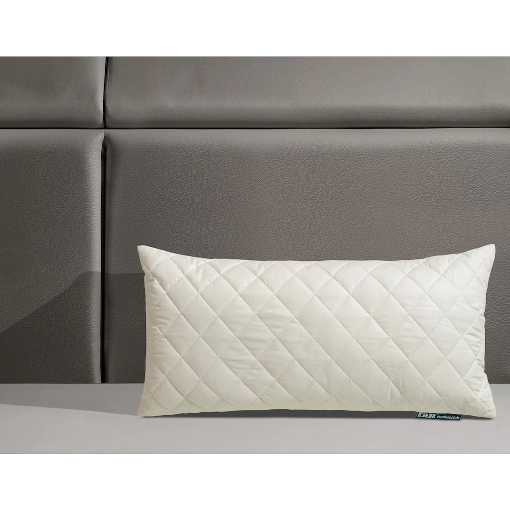 F.a.n. Schlafkomfort Naturfaserkissen »Kamelhaar«, Füllung: 97% Wolle, 3% Sonst. Fasern, Bezug: 100% Baumwolle Versteppt Mit 97% Kamelhaar, 3% Sonst. Fasern, (1 St.), Naturfaserkissen Aus Wolle, Kopfkissen In 40x80 Oder 80x80 Cm – Bild 3
