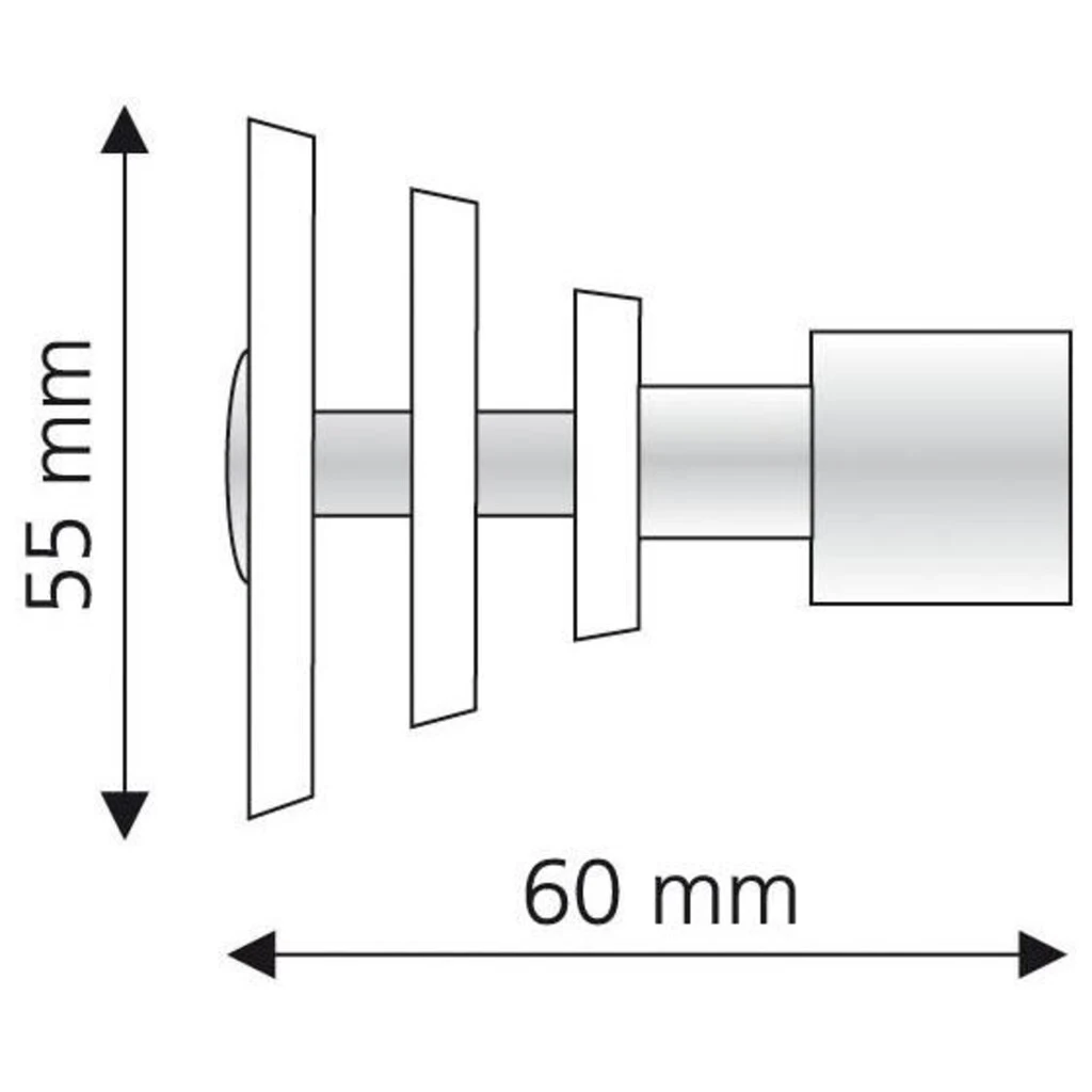 Liedeco Gardinenstangen-Endstück »Luna«, (Set, 2 St.), Für Gardinenstangen Ø 16 Mm – Bild 2