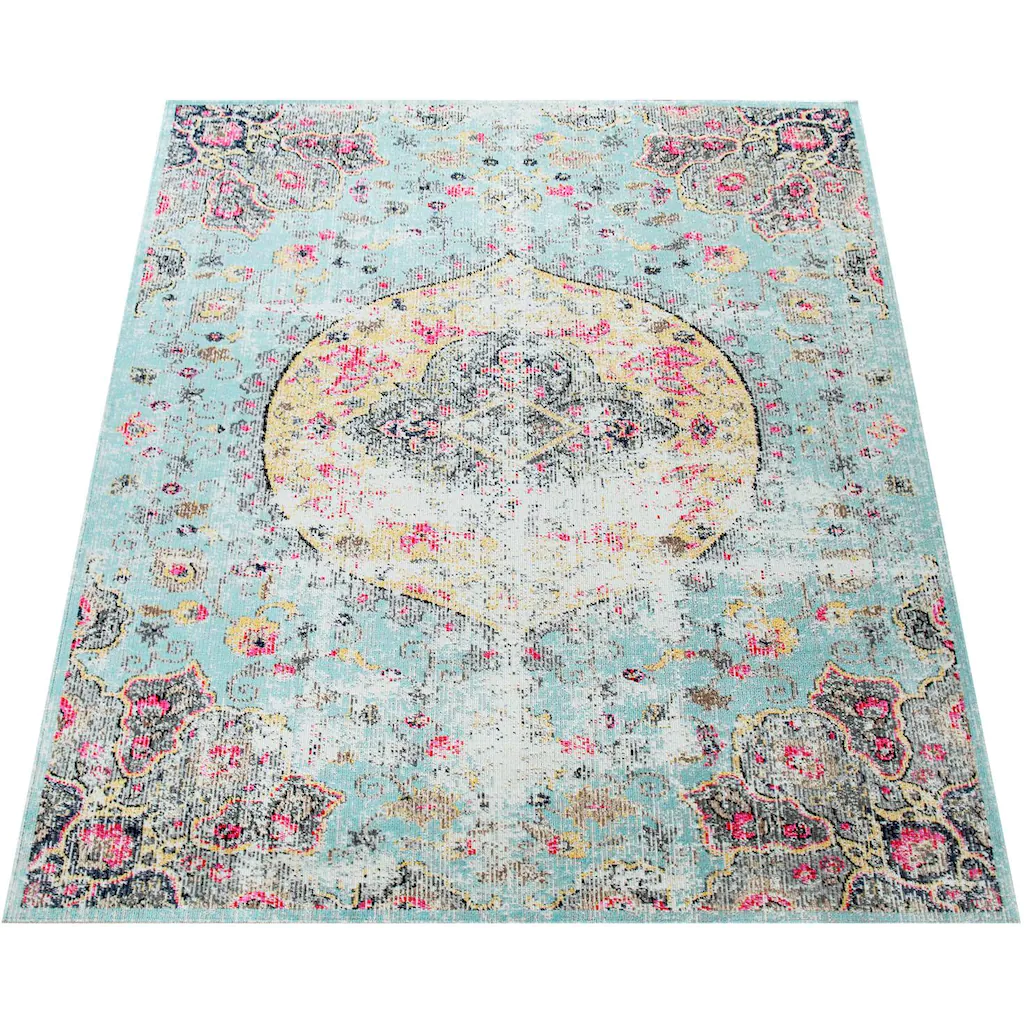 Paco Home Teppich »Artigo 401«, Rechteckig, Kurzflor, Orient-Optik, Vintage Design, In- Und Outdoor Geeignet
