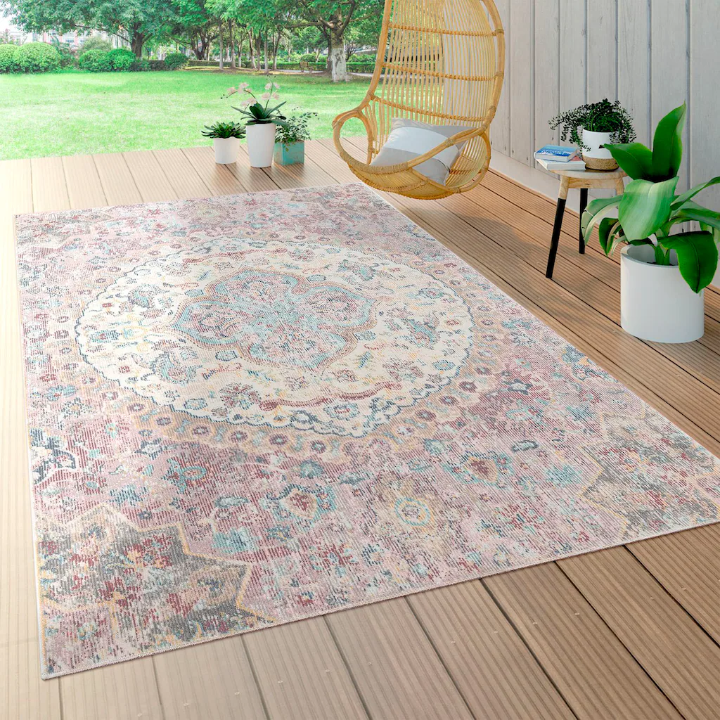 Paco Home Teppich »Torres 271«, Rechteckig, Kurzflor, Orient-Optik, Vintage Design, In- Und Outdoor Geeignet – Bild 2