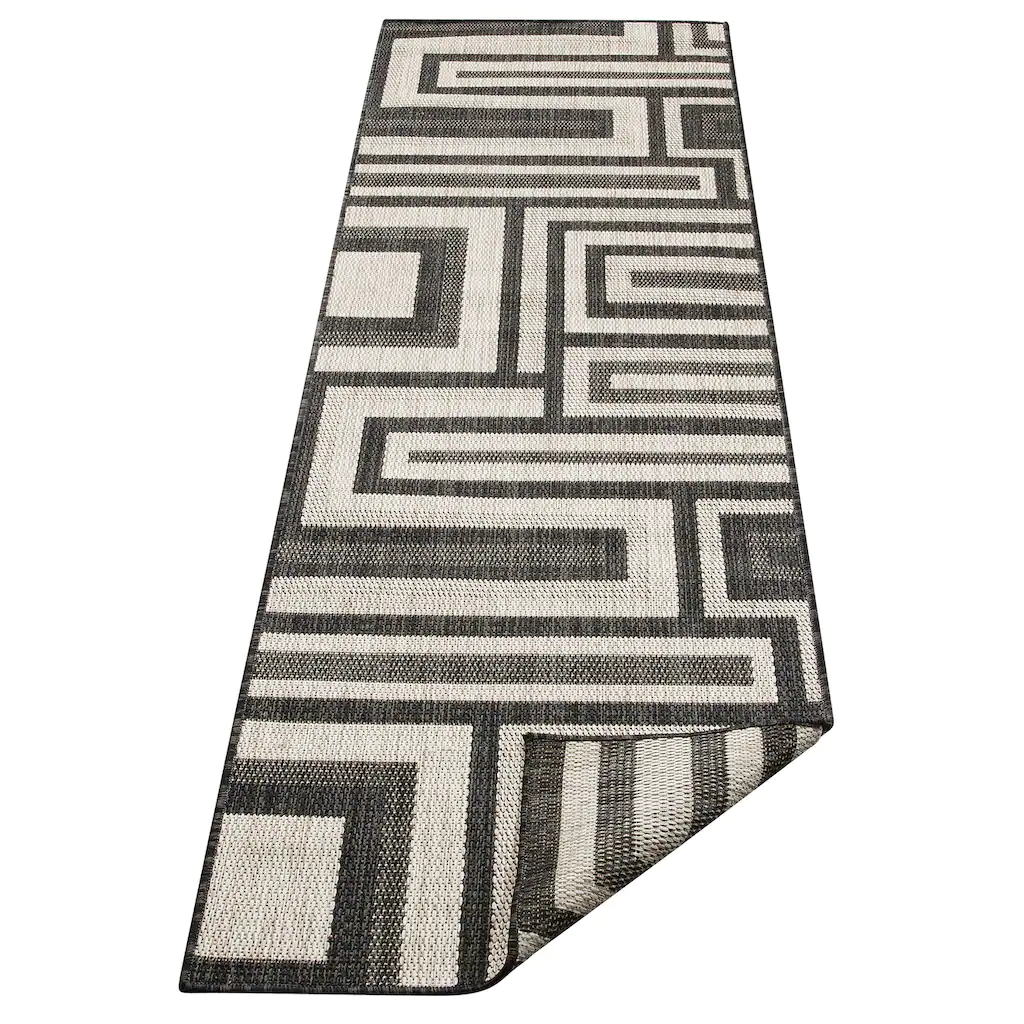 Bruno Banani Läufer »Cannes«, Rechteckig, 3 Mm Höhe, Teppichläufer, In- Und Outdoor Teppich, Wendeteppich, Wetterfest & UV-beständig, Für Balkon, Terrasse Und Wintergarten, Besonders Flach, Auch Für Küche Oder Esszimmer Und Wohnzimmer Geeignet – Bild 3