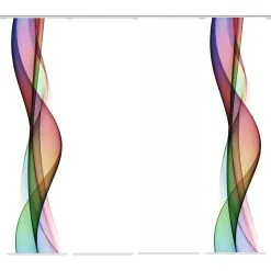 HOME WOHNIDEEN Schiebegardine »WELLANA 4er SET«, (4 St.), Dekostoff-Seidenoptik, Digital Bedruckt