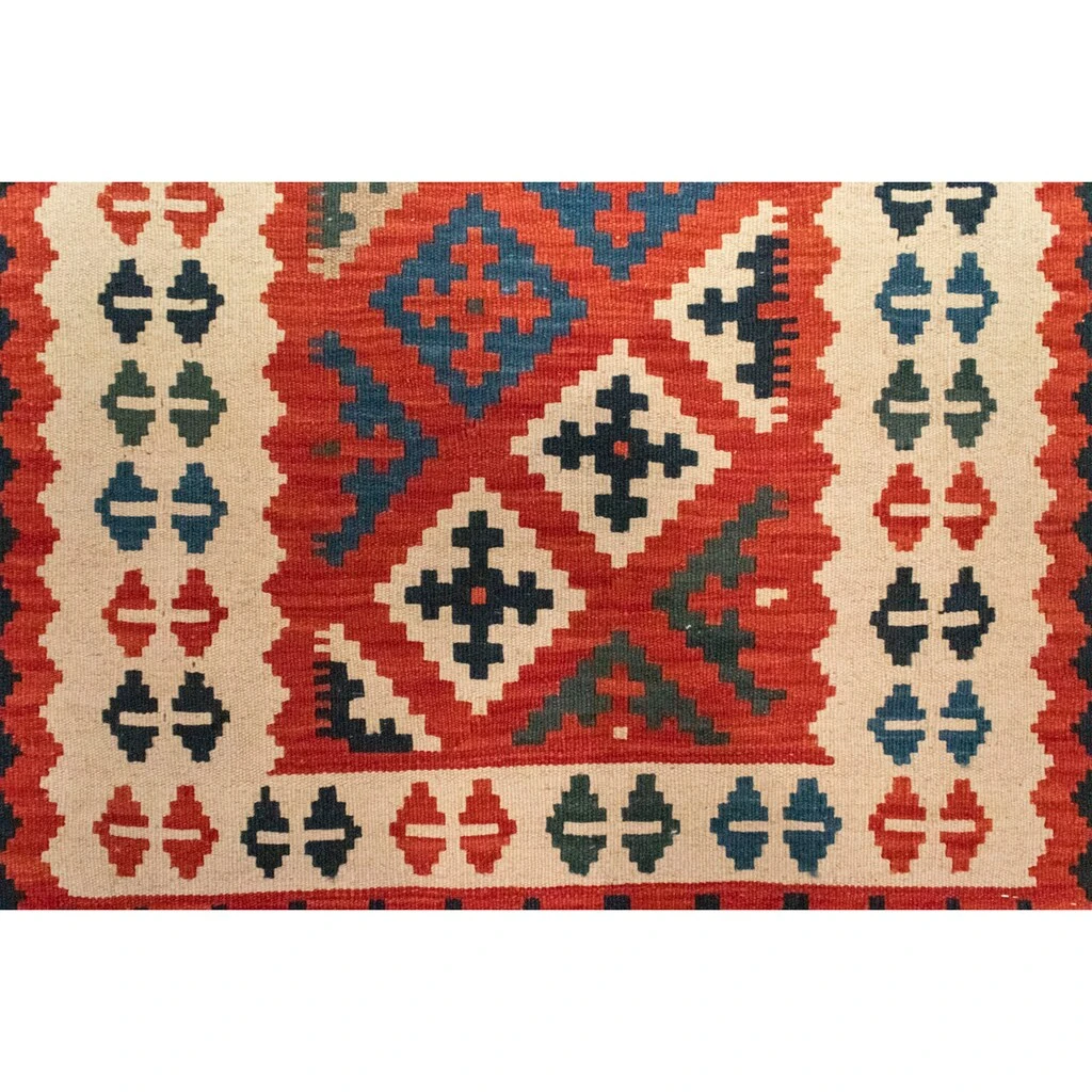 Morgenland Wollteppich »Kelim Fars Teppich Handgewebt Mehrfarbig«, Rechteckig, Kurzflor – Bild 5