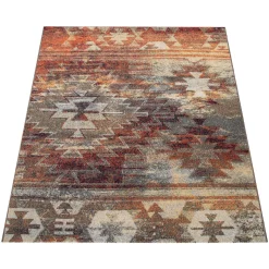 Paco Home Teppich »Jazz 709«, Rechteckig, Kurzflor, Modernes Ethno Design Und Used-Look