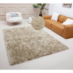 GALA Hochflor-Teppich »Haven Avenue«, Rechteckig, Uni-Farben, Kunstfell-Teppich, Extra Weich Und Flauschig