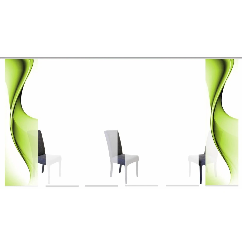 HOME WOHNIDEEN Schiebegardine »EASTON«, (6 St.), HxB: 245x60, Inkl. Befestigungszubehör