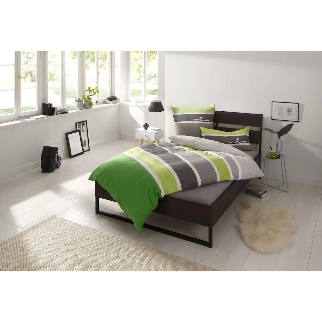 TOM TAILOR Bettwäsche »Felix In Gr. 135x200 Oder 155x220 Cm«, Biber Kuschelig Warm Im Winter, Mit GRATIS-Zugabe: Gästehandtuch – Bild 6