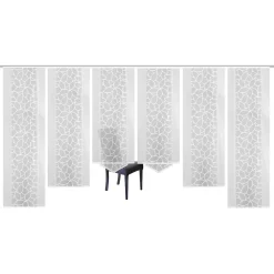 HOME WOHNIDEEN Schiebegardine »JENNA«, (6 St.), Schiebevorhang Jacquard Set, HxB: 245x57