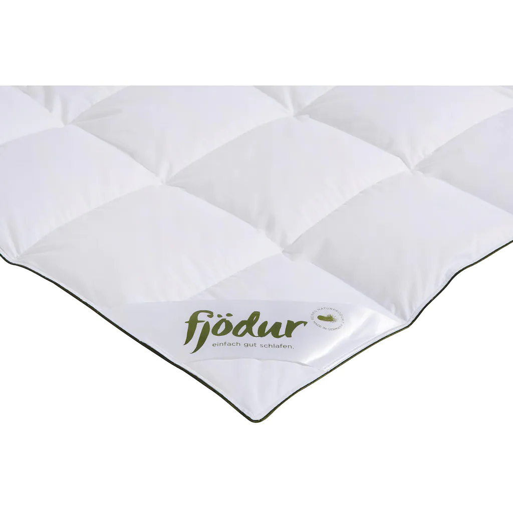 Fjödur Fjödur Daunenbettdecke »Felix«, Leicht, Füllung 90% Daunen, 10%Federn, Bezug 100% Baumwolle, (1 St.), Bettdecke In 135x200 Cm Und Weiteren Größen, Für Sommer Oder Winter – Bild 3