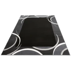 My Home Teppich »Noah«, Rechteckig, Weiche Haptik, Teppich Mit Bordüre, Kurzflor, Verspieltes Design