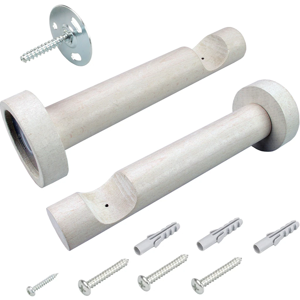 Liedeco Gardinenstange »Stilgarnitur 28 Mm Kugel-Streifen«, 1 Läufig-läufig, Fixmaß, Gardinenstange Komplett – Bild 4