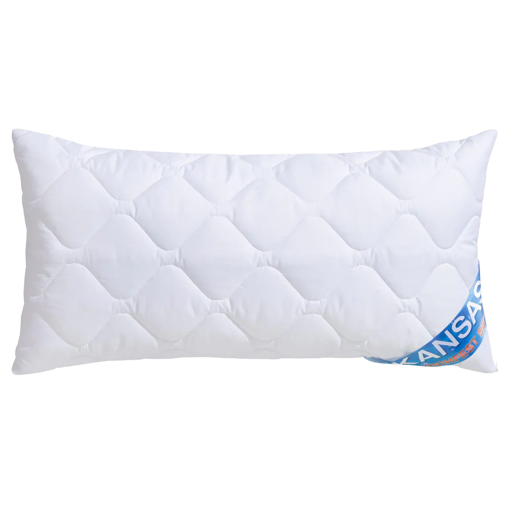 F.a.n. Schlafkomfort Microfaserkissen »Kopfkissen Kansas In 40x80cm Und 80x80cm Erhältlich«, Füllung: 100% Poyester, Bezug: 100% Polyester, (1 St.), F.a.n.-Topseller - Seit Jahren Bestens Bewährt