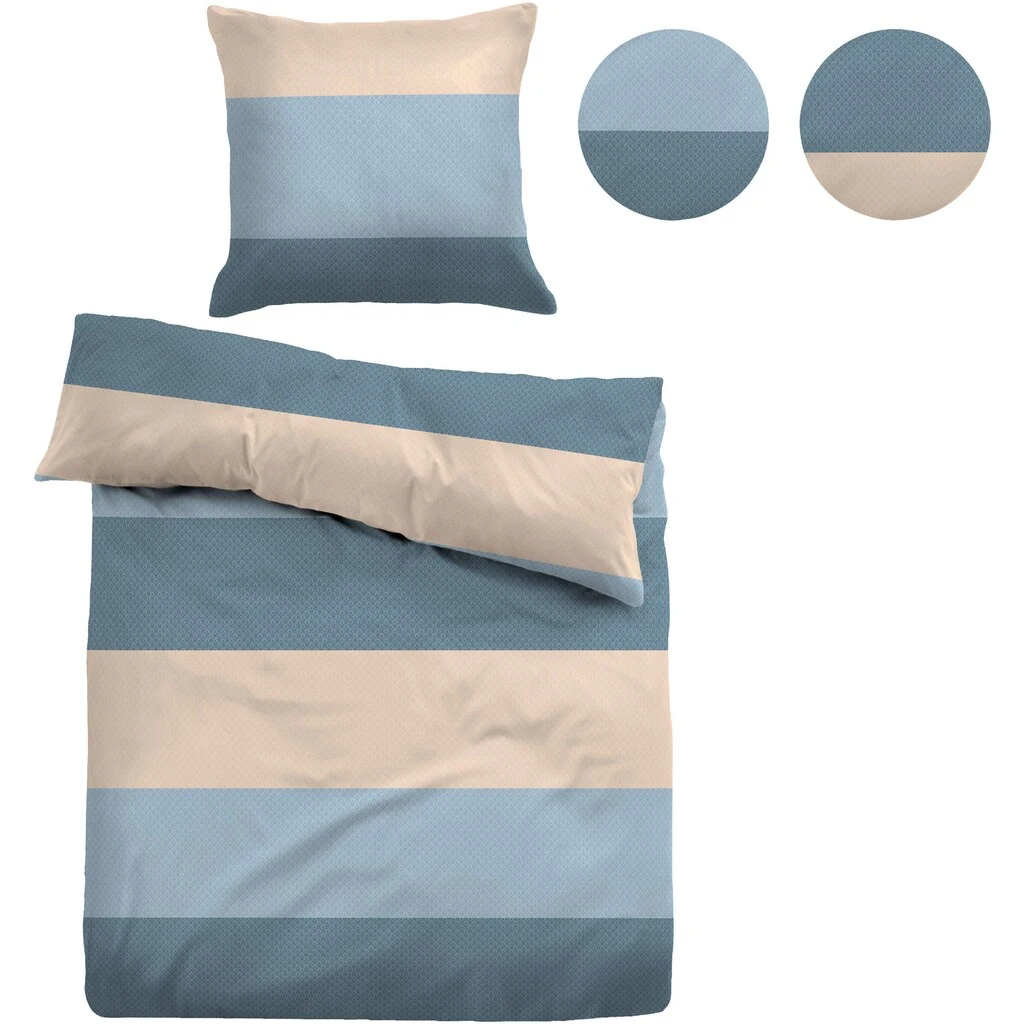 TOM TAILOR Bettwäsche »Angelo«, (2 Tlg.), Warme Flanell (Biber) Qualität, In Streifen - Made In Germany – Bild 2