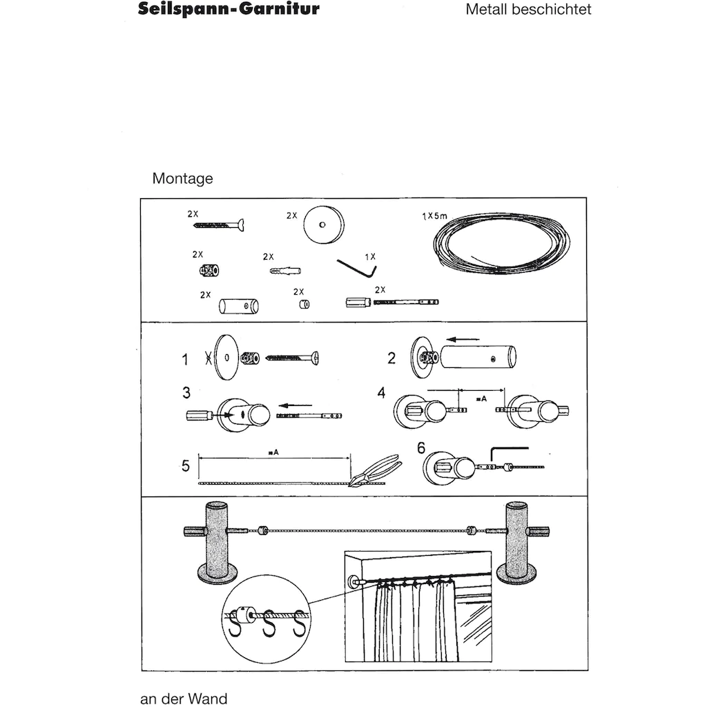 Indeko Seilspanngarnitur »Carrara«, (1 St.) – Bild 2
