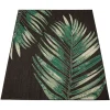 Paco Home Teppich »Ostende 554«, Rechteckig, Flachgewebe, Motiv Palmenblätter, In- Und Outdoor Geeignet, Wohnzimmer