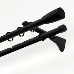 GARDINIA Gardinenstangen-Endstück »Chicago Schwarz-matt«, Serie Einzelprogramm Chicago Ø 20 Mm