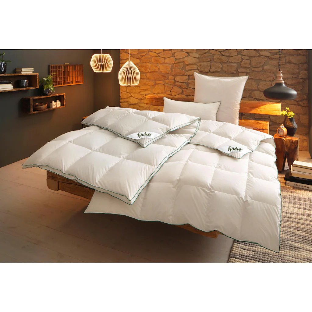 Fjödur Fjödur 3-Kammer-Kopfkissen »Fee«, Füllung: Außenkammer Mit 90% Daunen, 10% Federn, Bezug: 100% Baumwolle, (1 St.), Stützend Und Kuschelig – Bild 5