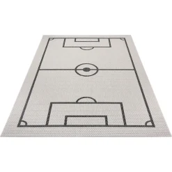 Lüttenhütt Lüttenhütt Kinderteppich »Fußballfeld«, Rechteckig, Fußball, Spielunterlage, Flachgewebe, Strapazierfähig, Pflegeleicht