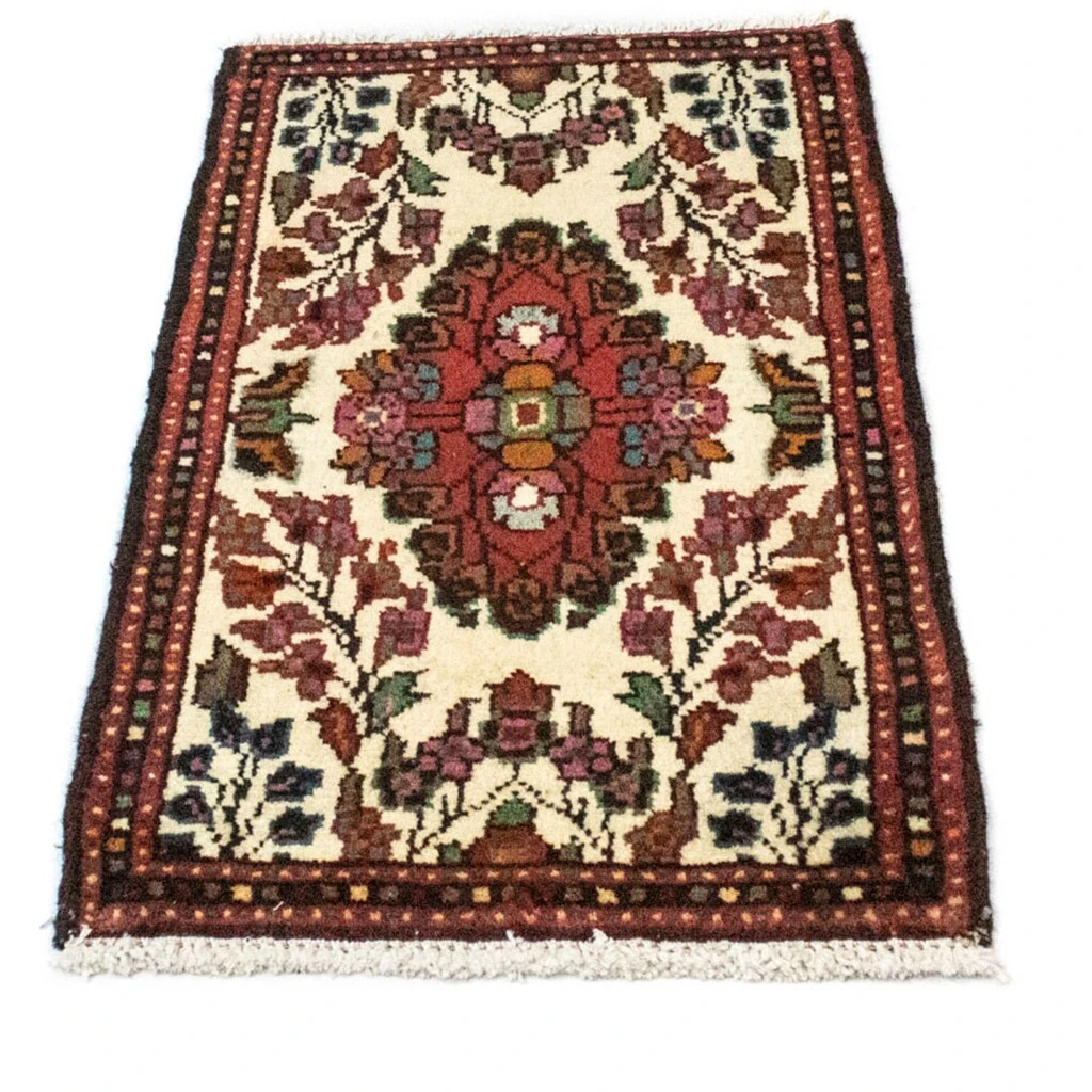 Morgenland Wollteppich »Hamadan Teppich Handgeknüpft Blau«, Rechteckig, Handgeknüpft