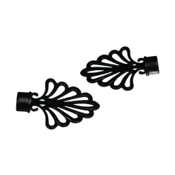 Liedeco Gardinenstangen-Endstück »FÃ¤cher«, (Set, 2 St.), Für Gardinenstangen Ø 16 Mm