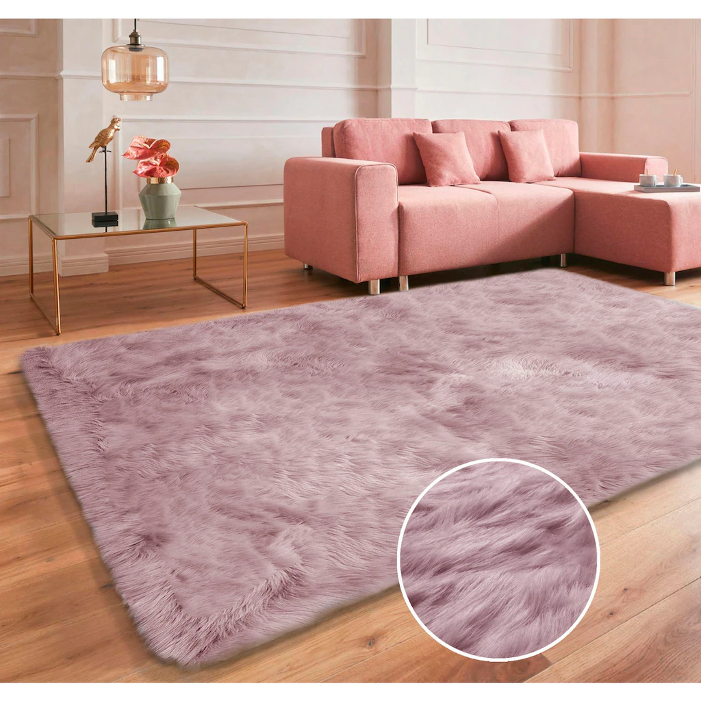 Guido Maria Kretschmer Home&Living Fellteppich »Triana«, Rechteckig, 60 Mm Höhe, Kunstfell, Fußbodenheizungsgeeignet, Pflegeleicht, Ideale Teppiche Für Wohnzimmer, Schlafzimmer Und Esszimmer