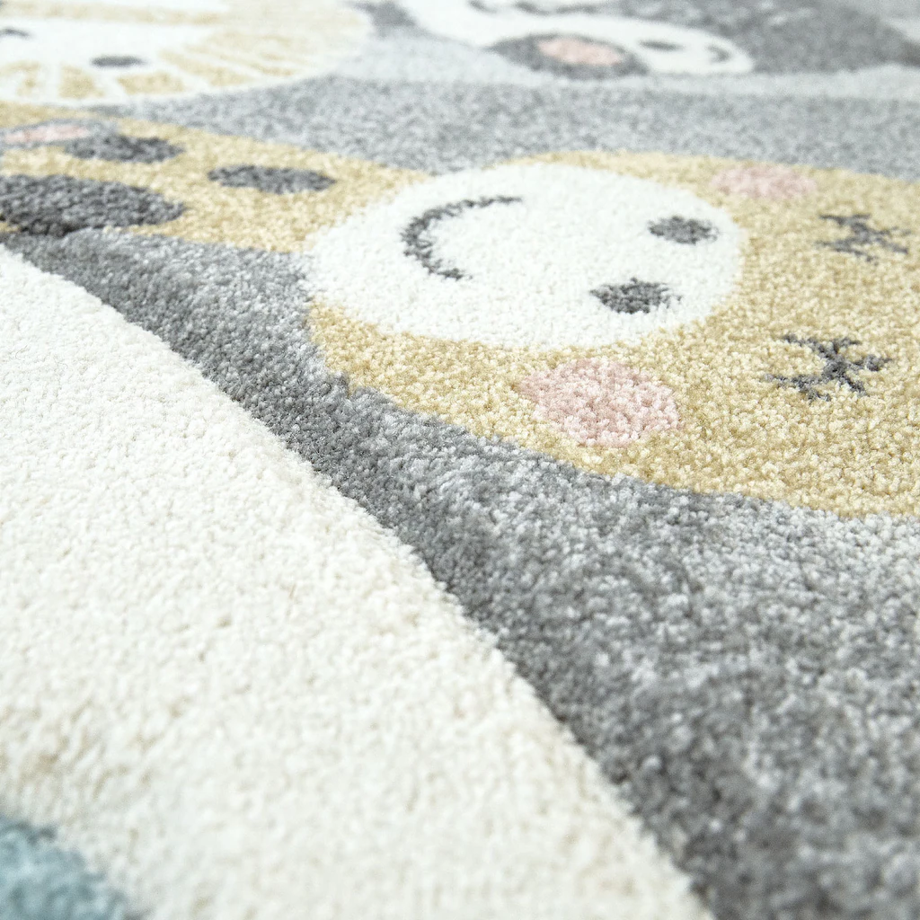 Paco Home Kinderteppich »Cosmo 343«, Rund, 3D-Design, Niedliches Tier Motiv, Pastell-Farben, Kinderzimmer – Bild 3