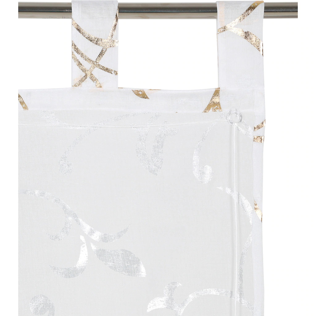 DELAVITA Raffrollo »ROANA«, Mit Schlaufen, Transparent, Bedruckt, Verschiedene Größen – Bild 4