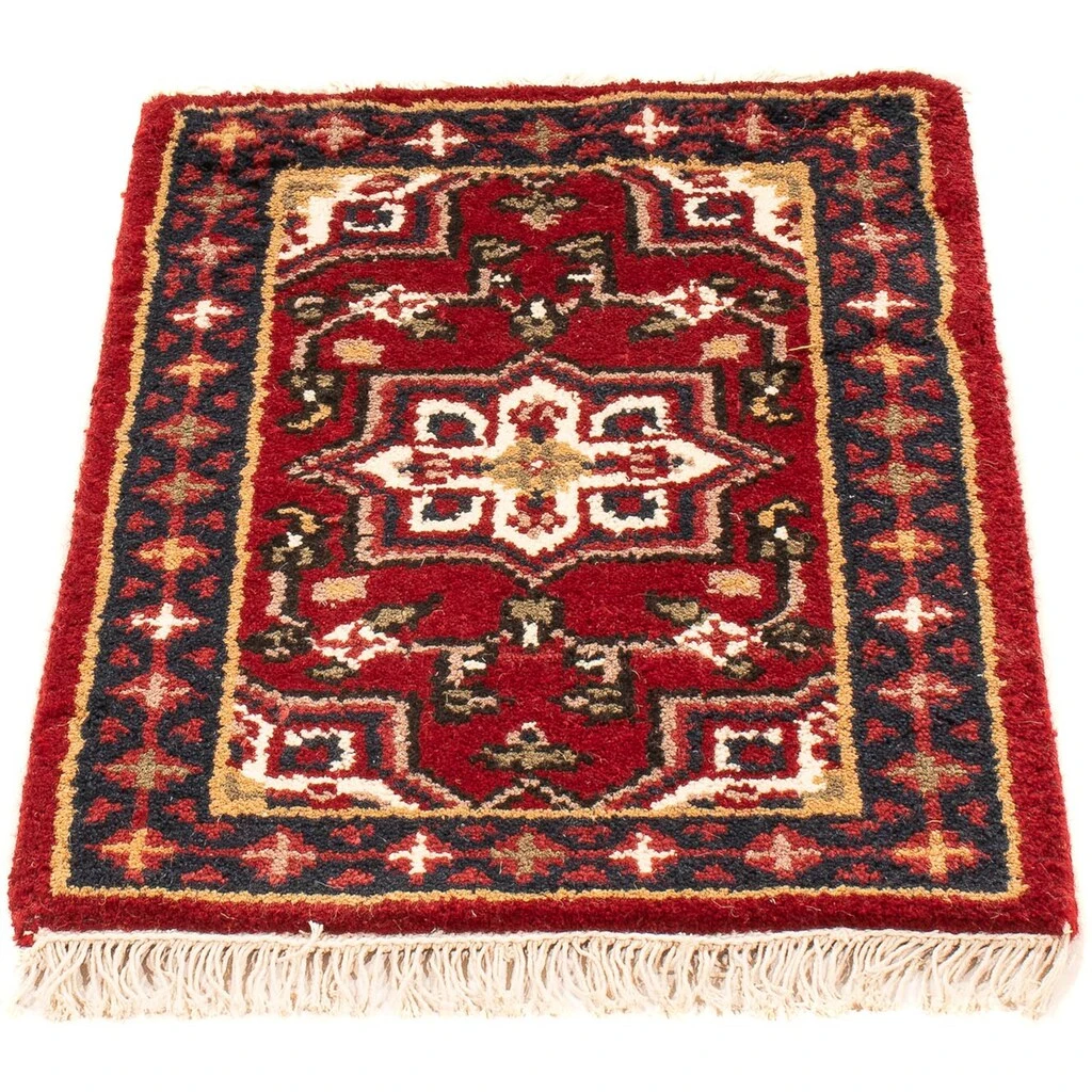 Morgenland Orientteppich »Orient - 60 X 40 Cm - Dunkelrot«, Rechteckig, Wohnzimmer, Handgeknüpft, Einzelstück Mit Zertifikat