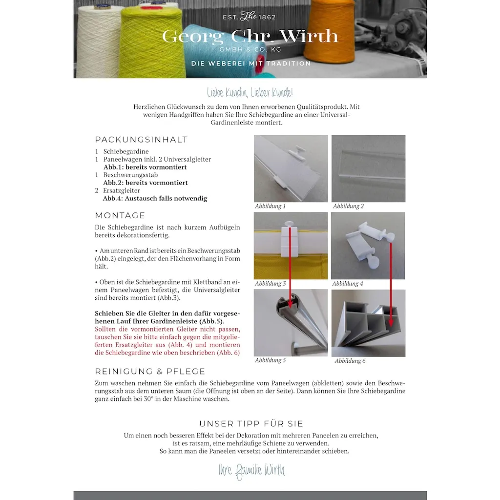 Wirth Schiebegardine »Torbole«, (1 St.) – Bild 3