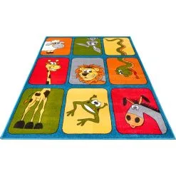 HANSE Home Teppich »Zoo Buddies«, Rechteckig, Farbenfrohes Design, Spielunterlage, Tiere