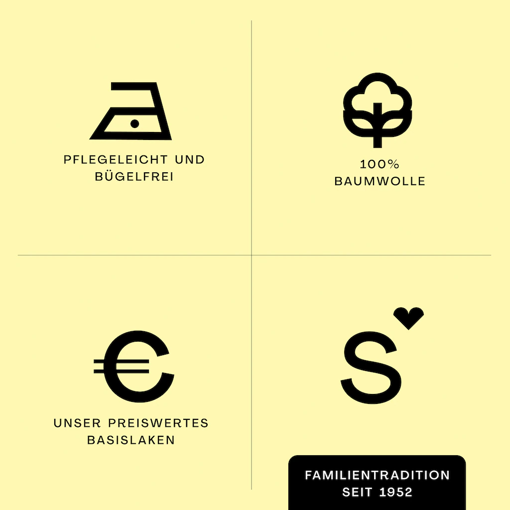 Schlafgut Spannbettlaken »EASY U.a. In Gr. 90x200, 140x200 Oder 180x200 Cm, NEUE KOLLEKTION«, (1 St.), 100% Baumwolle, Für Matratzen Bis 22 Cm Höhe, Laken Weich & Saugfähig – Bild 5