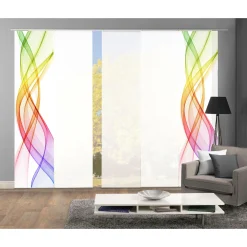 HOME WOHNIDEEN Schiebegardine »FERROLA«, (5 St.), HxB: 245x60, Inkl. Befestigungszubehör