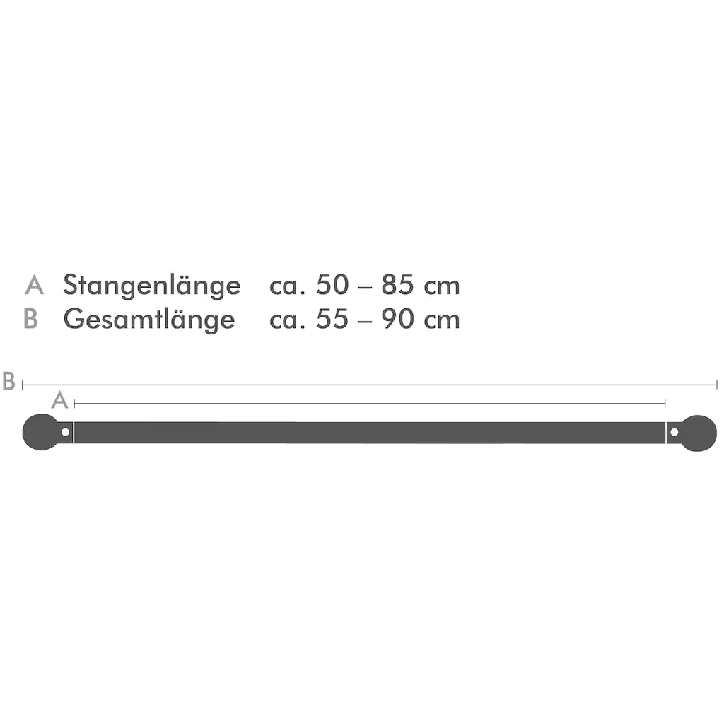 Good Life Vitragenstange »Crystal«, 1 Läufig-läufig, Ausziehbar – Bild 6