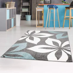 Carpet City Teppich »Moda Soft«, Rechteckig, Wohnzimmer, Florales Design