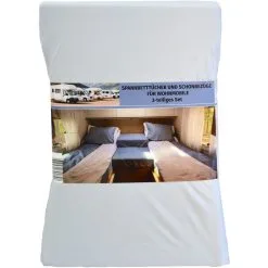 KUM Spannbettlaken »Spannbettlaken-Set Für Wohnwägen«, (3 St.), Weich