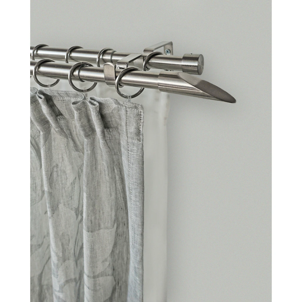 GARESA Gardinenstange »Lucca«, 2 Läufig-läufig, Ausziehbar, Ausziehbare Vorhangstange