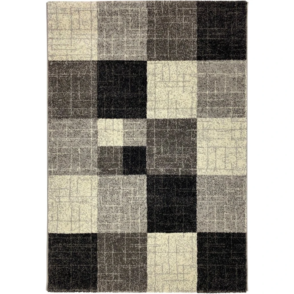 RESITAL The Voice Of Carpet Teppich »Relax 8100«, Rechteckig, Kurzflor, Modernes Karo Design, Wohnzimmer, Schlafzimmer